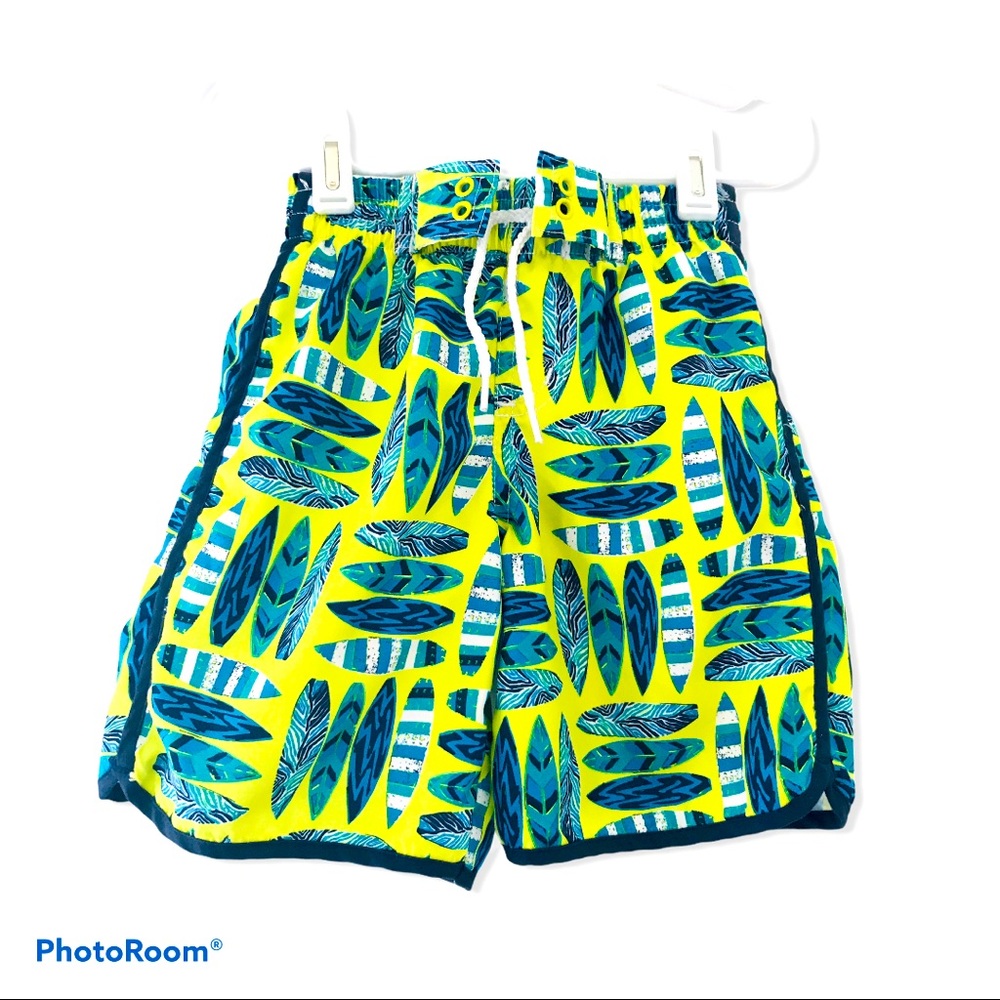 Koala Kids Neon Yellow Boys Toddler Swim Trunks 3T
